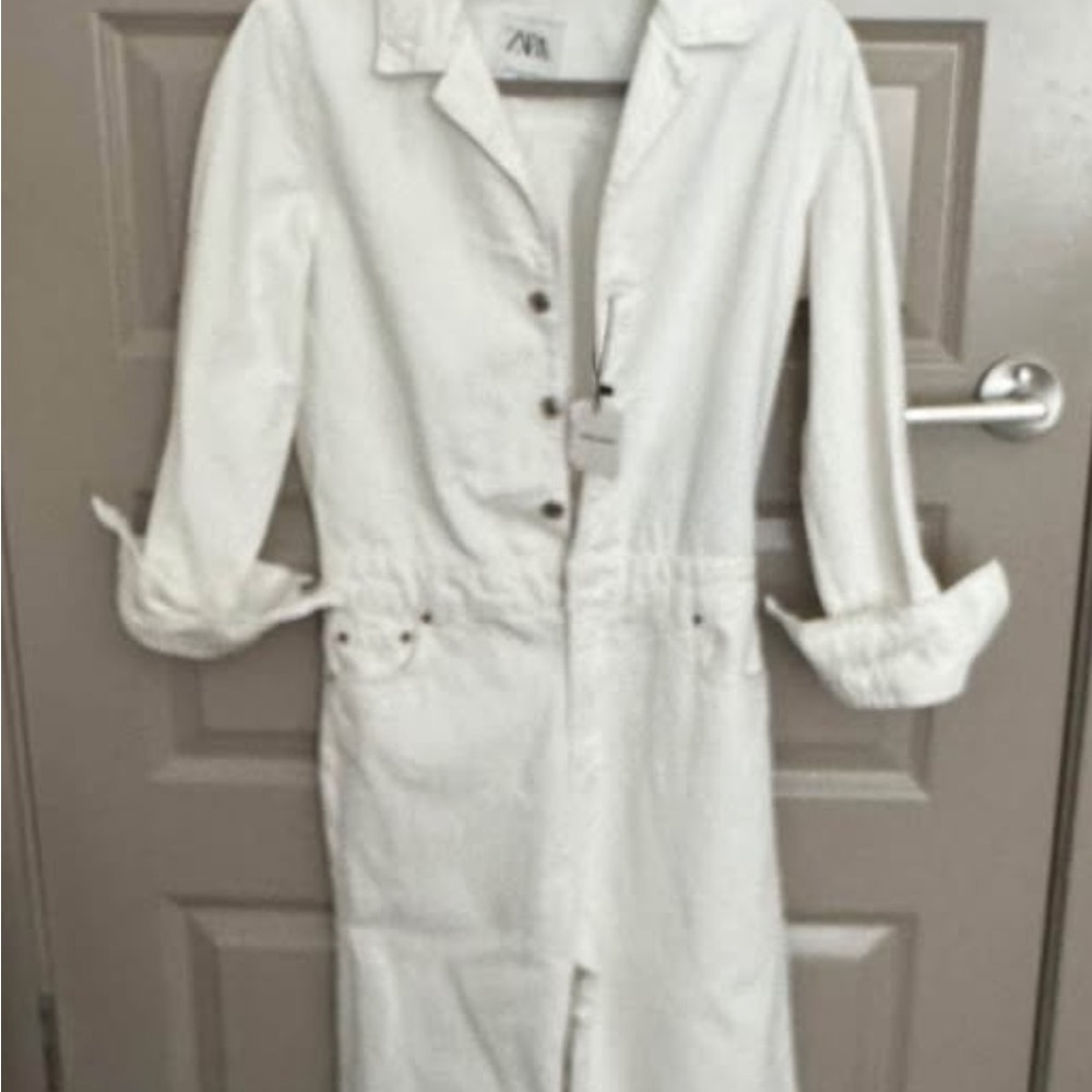 Zara White Jumpsuit